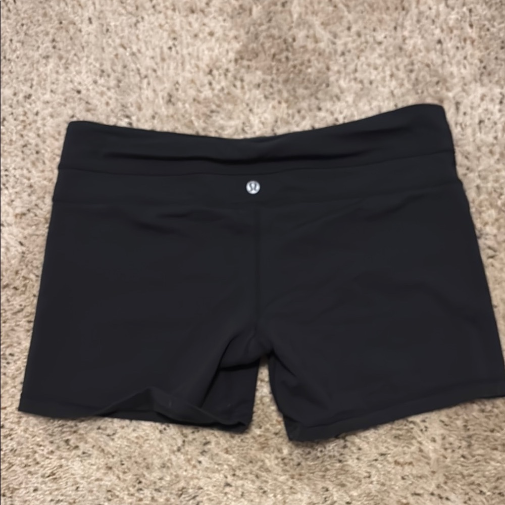 lululemon athletica Black Athletic Shorts Moisture-Wicking Performance